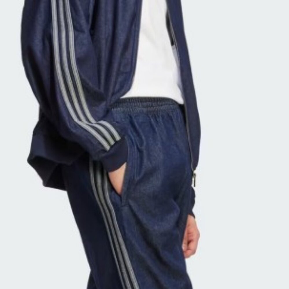 Men's Medium adidas Adicolor Loose Denim Jeans Pants Stone - Picture 4 of 5